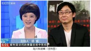 陆川妻子胡蝶身份资料曝光  胡蝶系朝闻天下最美女主播