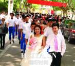 合肥大学生办婚礼100对伴娘伴郎现场照片 新娘马雅琦背景资料照片曝光