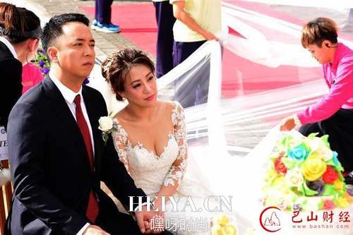 土豪嫁女定制6公里长头纱